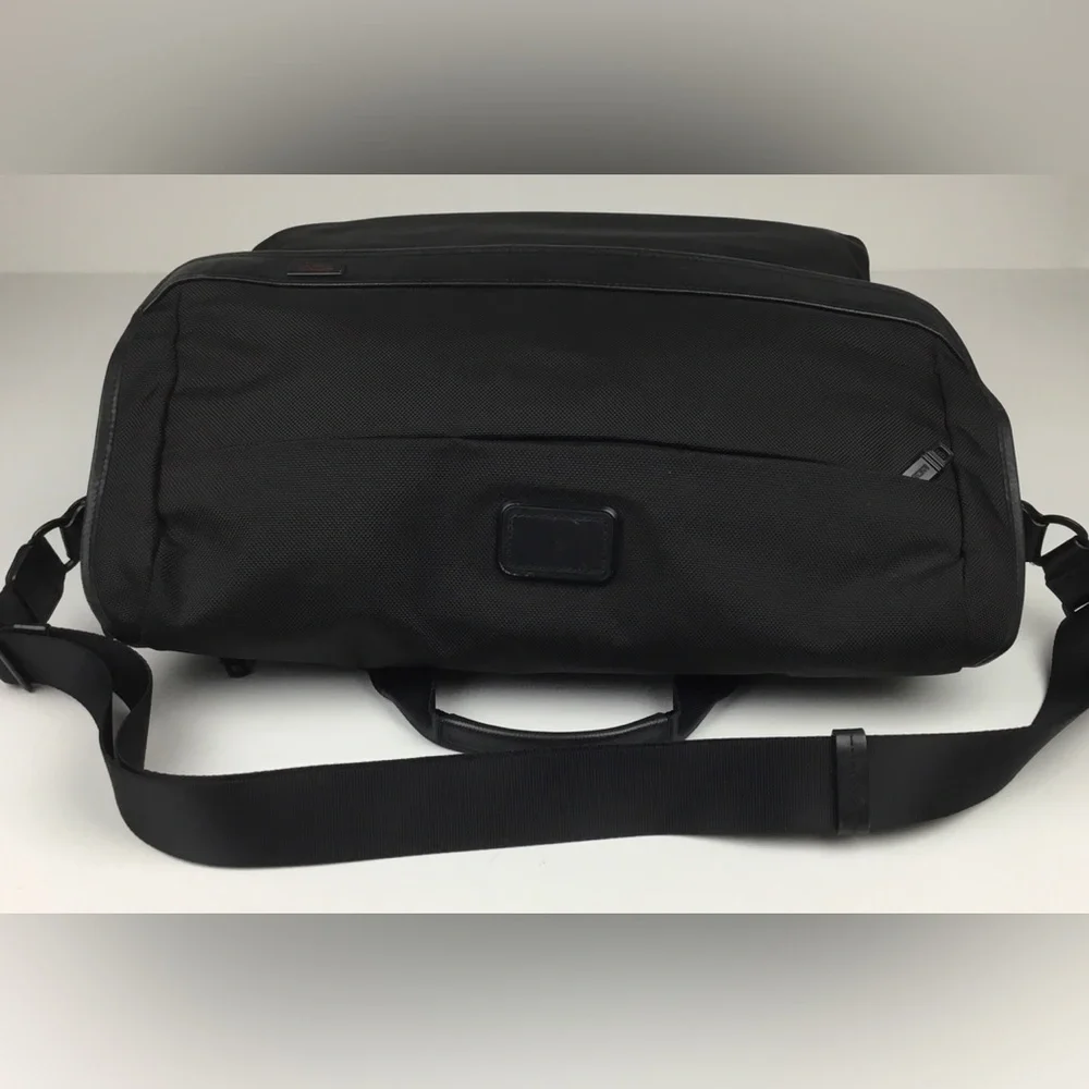 TUMI Alpha 2 Expandable Messenger Bag Black Ballistic Nylon